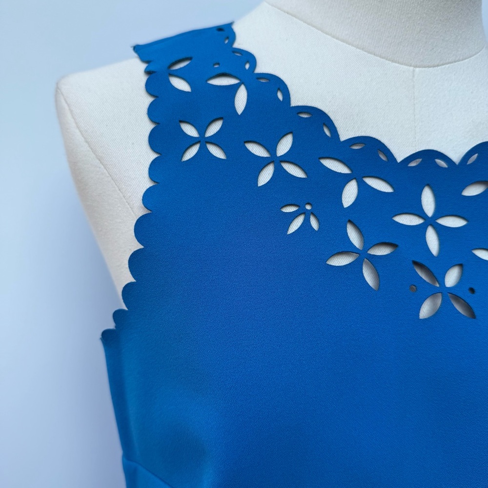 J.Crew Laser Cut Scallops Shift Dress Size 2 - Picture 9 of 10